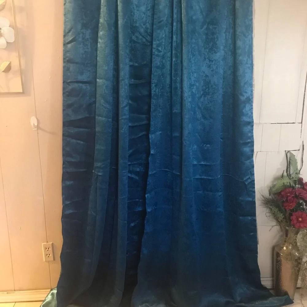 Elegant Blue Velvet Curtains